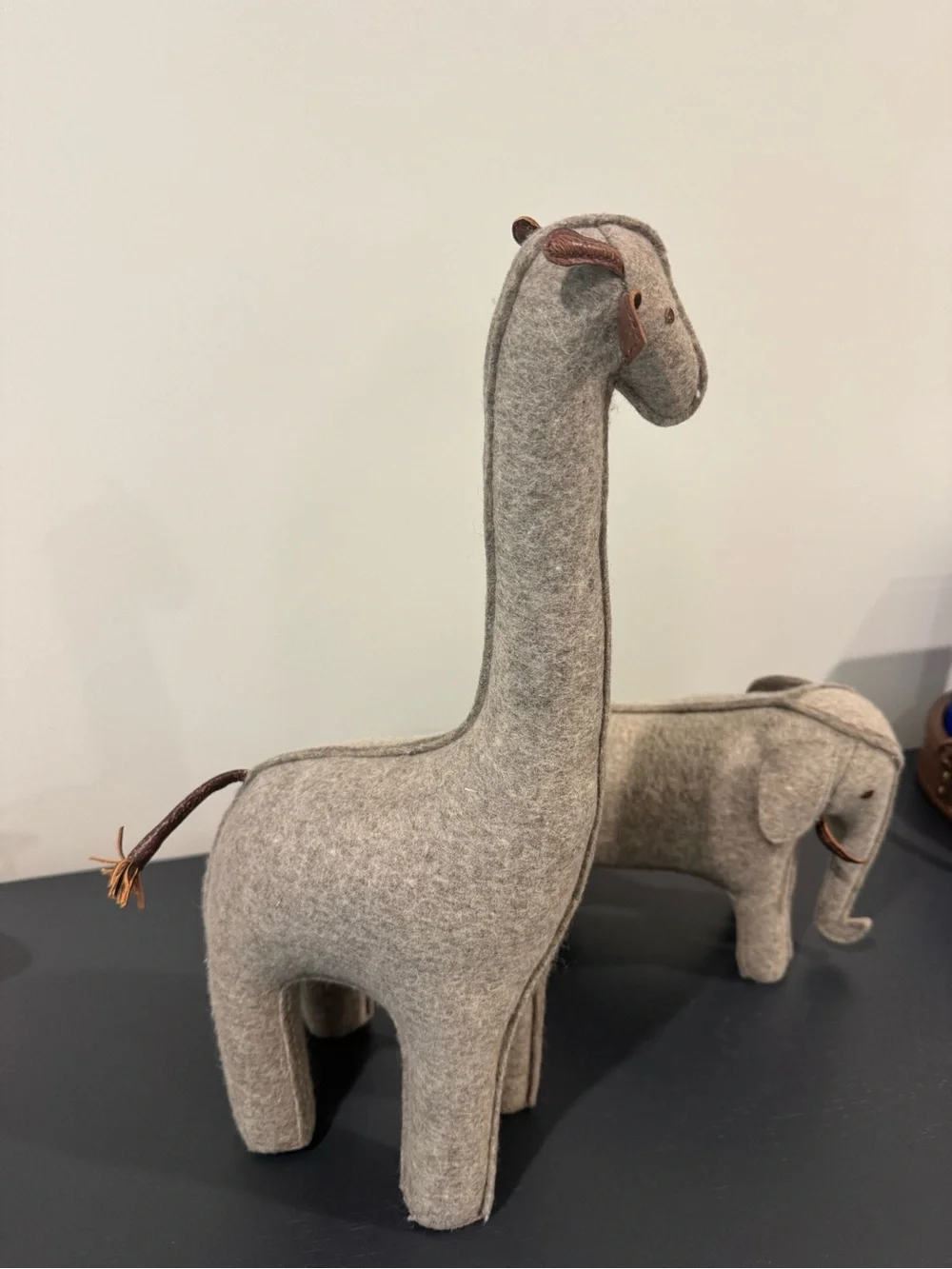 Like new Restoration Hardware bookends Giraffe and Elephant